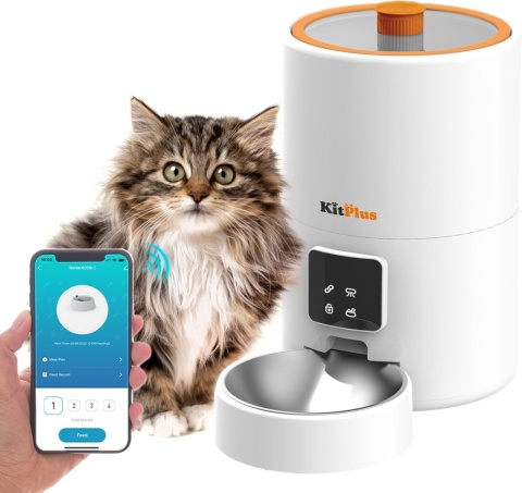 Inteligentny Dozownik Karmy KITPLUS – 9L | Pakowanie Próżniowe | WiFi App | Stal Nierdzewna | Nagrywarka Głosu