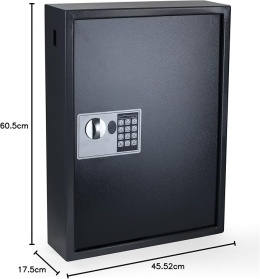 Sejf Szafka na 100 Kluczy PAVO – Zamek Elektroniczny | Szyfr + Klucze | Stalowa | 60x41 cm | 100 Breloków