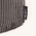Luksusowy Fotel Pufa Icon Kingston – Grafitowy Sztruks | Bean Bag dla Dorosłych | 85x85 cm | Odporny na ogień