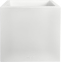 Doniczka elho Vivo Next Quadrat 40 – Biała | 39x39 cm | Z Niewidocznymi Rolkami | Mrozoodporna | Recykling