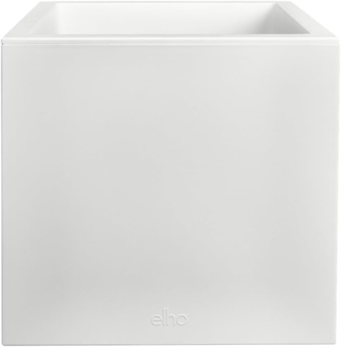 Doniczka elho Vivo Next Quadrat 40 – Biała | 39x39 cm | Z Niewidocznymi Rolkami | Mrozoodporna | Recykling