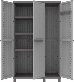 Szafa Gospodarcza Terry C-Wood 102A – 3 Drzwi | Wygląd Drewna | Wysoka Komora | 102x170 cm