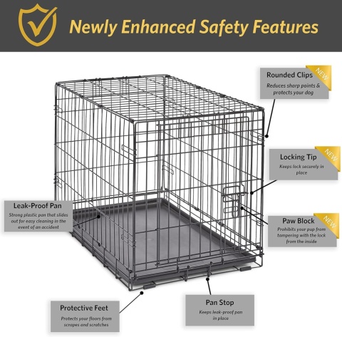Klatka Metalowa dla Psa New World B30 – 76x51x53 cm | Składana | Wytrzymała | Średnie Rasy