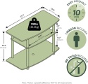 Stolik pod Telewizor Furinno No Tools – 3 Poziomy | Ciemny Brąz/Czarny | 80 cm | Montaż bez narzędzi