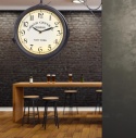 Zegar Dworcowy Dwustronny Relaxdays – Grand Central Terminal New York | Czarny | 35 cm | Żelazny | Retro