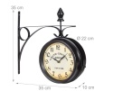 Zegar Dworcowy Dwustronny Relaxdays – Grand Central Terminal New York | Czarny | 35 cm | Żelazny | Retro