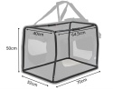 Transporter Tekstylny Lionto L – 70x52x50 cm | Składany | Stelaż Stalowy | Miękka Poduszka | Do 15 kg