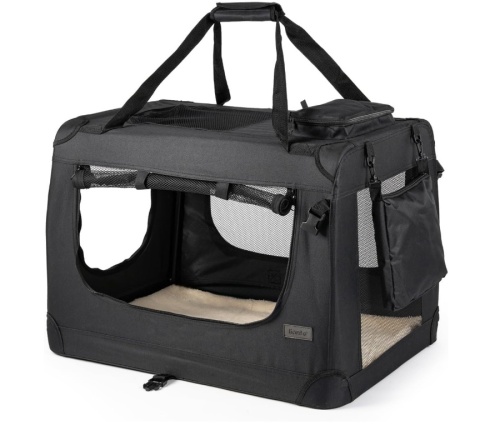 Transporter Tekstylny Lionto L – 70x52x50 cm | Składany | Stelaż Stalowy | Miękka Poduszka | Do 15 kg