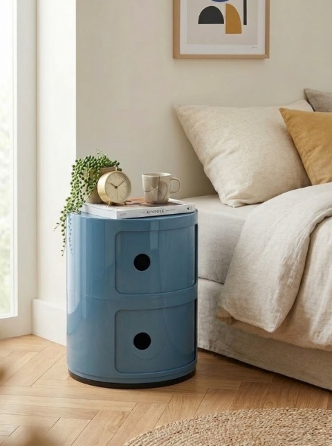 Stolik Pomocniczy Componibili Kartell Style – Szafka Modułowa 2 Elementy | Ø32 cm