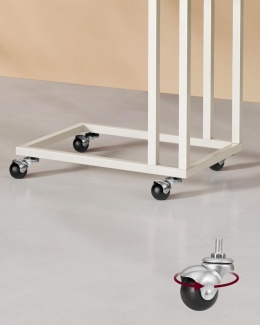 Stolik Pomocniczy VASAGLE LNT050W77 – Mobilny Stolik pod Laptopa | Kremowy Biały | Na Kółkach | 50 cm