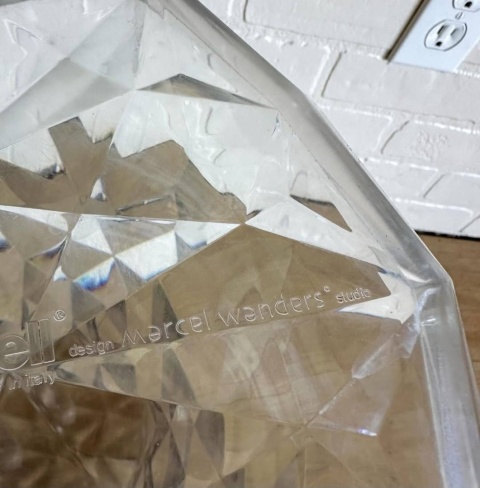 Taboret Kartell Stone – Projekt Marcel Wanders | Przezroczysty | Kryształowy Design