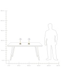 Zestaw 2 bezprzewodowych lamp stołowych LED RUBA Ze ściemniaczem Metal Złoty