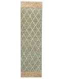 BELIANI Dywan TELLIKAYA Zielony 80 x 300 cm jutowy ręcznie pleciony boho