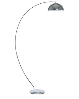 BELIANI Lampa podłogowa KAMA srebrna metalowa chromowana loft retro