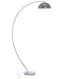 BELIANI Lampa podłogowa KAMA srebrna metalowa chromowana loft retro