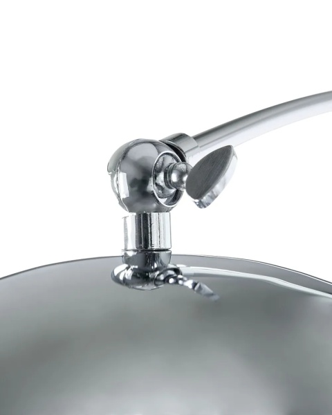 BELIANI Lampa podłogowa KAMA srebrna metalowa chromowana loft retro