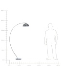 BELIANI Lampa podłogowa KAMA srebrna metalowa chromowana loft retro