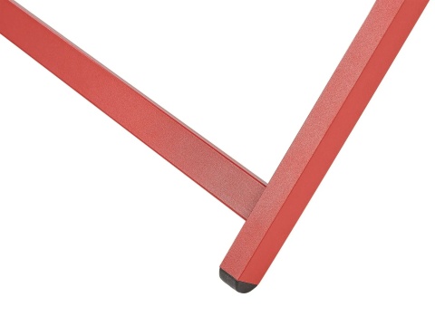 BELIANI Leżak ogrodowy składany czerwony aluminiowy regulowane oparcie plażowy