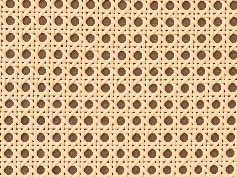 Beliani Komoda MOURA Czarna z 4 Szufladami Boho Rattan 80x40x98 cm
