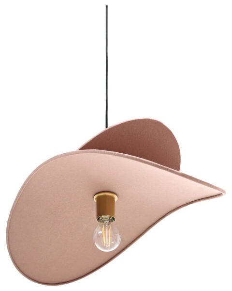 Beliani Lampa Wisząca MASCOTA Jasnobrązowa Lniana Boho 61 cm