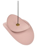 Beliani Lampa Wisząca MASCOTA Jasnobrązowa Lniana Boho 61 cm