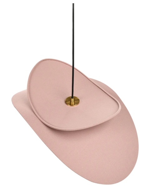 Beliani Lampa Wisząca MASCOTA Jasnobrązowa Lniana Boho 61 cm