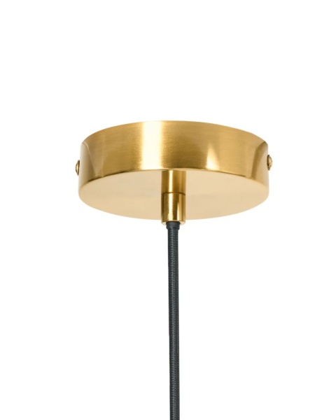 Beliani Lampa Wisząca MASCOTA Jasnobrązowa Lniana Boho 61 cm