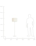 Beliani Lampa podłogowa LOURENS Metal Złamana biel
