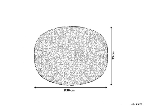 Beliani Puf CONRAD różowy bawełniany pleciony okrągły 50 cm