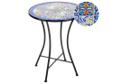 Beliani Stolik bistro CORIANO metalowy z ceramicznym blatem 60 cm czarny