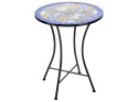 Beliani Stolik bistro CORIANO metalowy z ceramicznym blatem 60 cm czarny