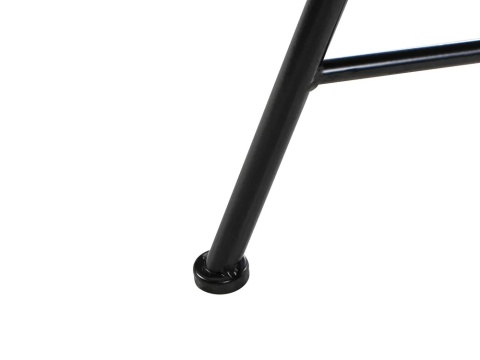 Beliani Stolik bistro CORIANO metalowy z ceramicznym blatem 60 cm czarny
