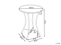 Beliani Stolik bistro CORIANO metalowy z ceramicznym blatem 60 cm czarny