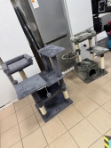 Feandrea Pluszowy Drapak dla Kota z Hamakiem i Legowiskiem - Ciemnoszary - Wysokość 90 cm