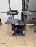 Feandrea Pluszowy Drapak dla Kota z Hamakiem i Legowiskiem - Ciemnoszary - Wysokość 90 cm