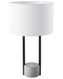 Lampa stołowa REMUS metalowa z betonową podstawą biała