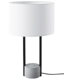 Lampa stołowa REMUS metalowa z betonową podstawą biała