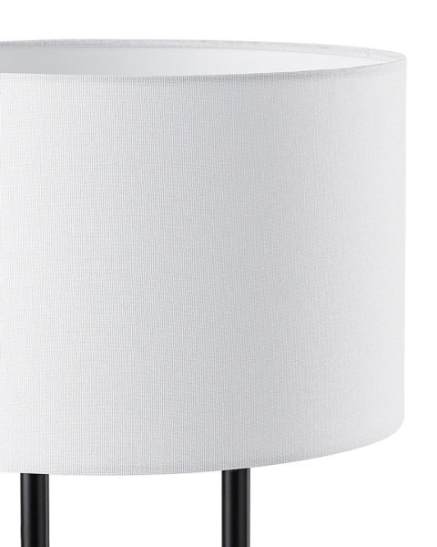 Lampa stołowa REMUS metalowa z betonową podstawą biała