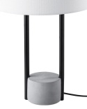 Lampa stołowa REMUS metalowa z betonową podstawą biała