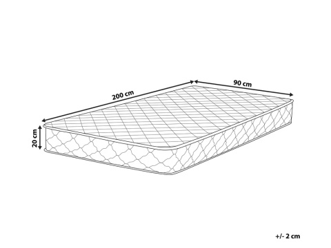 Materac kieszeniowy DUO H2/3 – H3/4 90x200 cm