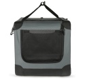 Przenośna Klatka Tekstylna Amazon Basics XL/L – 91x61x61 cm | 4-drzwiowy Kojec | Oxford Cloth | Szary