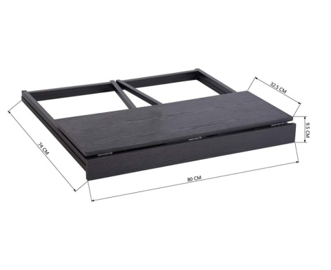 Składane Biurko Komputerowe MEUBLE COSY – 80x40 cm | Czarny Loft | Brak Montażu | Stolik pod Laptopa