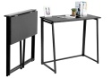 Składane Biurko Komputerowe MEUBLE COSY – 80x40 cm | Czarny Loft | Brak Montażu | Stolik pod Laptopa