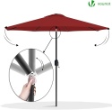 Parasol Ogrodowy VOUNOT 270 cm – Czerwony | Ochrona UV | Z Korbą i Pokrowcem | Składany