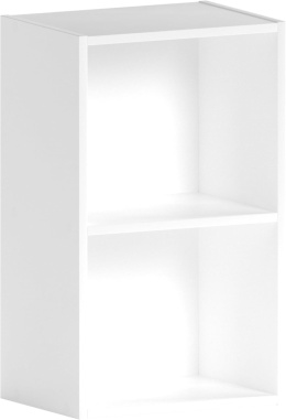 Kompaktowy Regał Vida Designs Oxford – 2 Poziomy | Biały | 54x32 cm | Słupek na Książki i Dekoracje