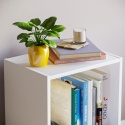 Kompaktowy Regał Vida Designs Oxford – 2 Poziomy | Biały | 54x32 cm | Słupek na Książki i Dekoracje