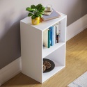 Kompaktowy Regał Vida Designs Oxford – 2 Poziomy | Biały | 54x32 cm | Słupek na Książki i Dekoracje