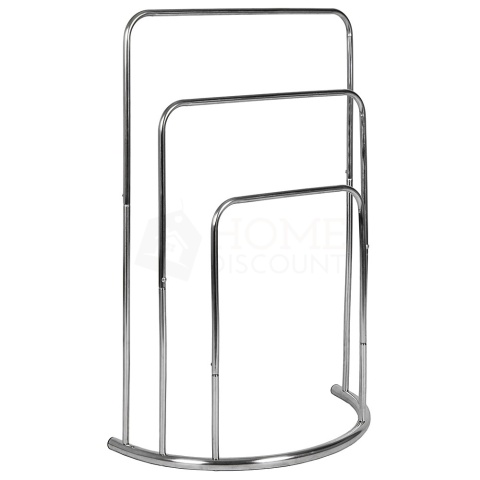 Stojak na Ręczniki Łazienkowy Home Vida – 3 Poziomy | Srebrny | Stal Nierdzewna | 75 cm