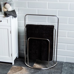 Stojak na Ręczniki Łazienkowy Home Vida – 3 Poziomy | Srebrny | Stal Nierdzewna | 75 cm