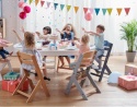 Krzesełko do karmienia KINDERKRAFT Enock + poduszka Biało-brązowy